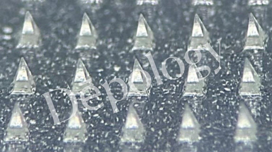 Depology DermaMT® microdart structure - sharp and uniform