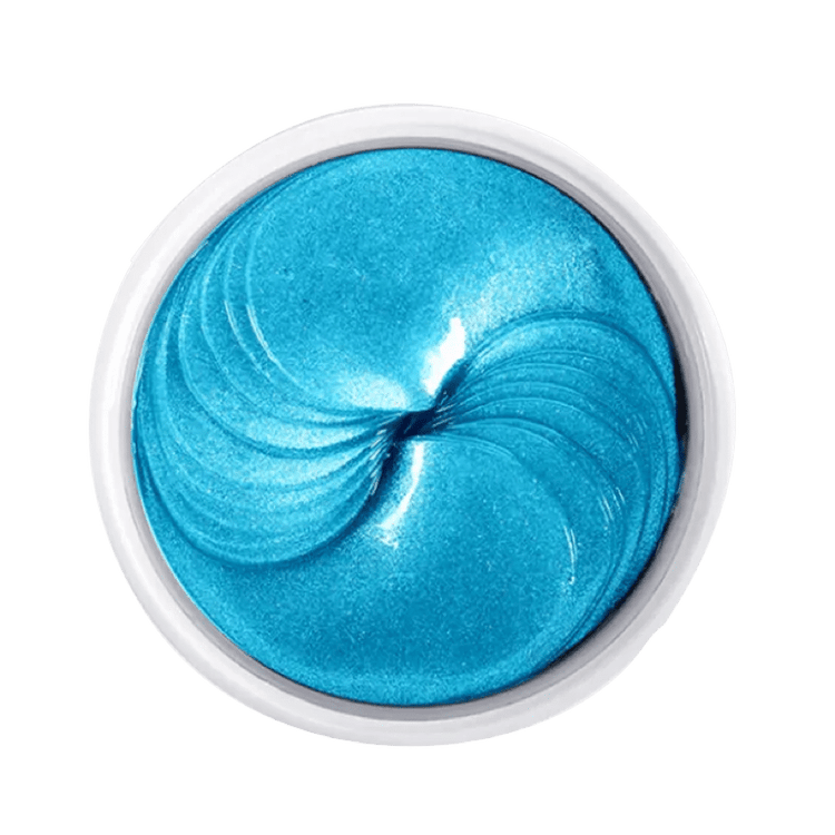 Blue gel in a white container on a transparent background